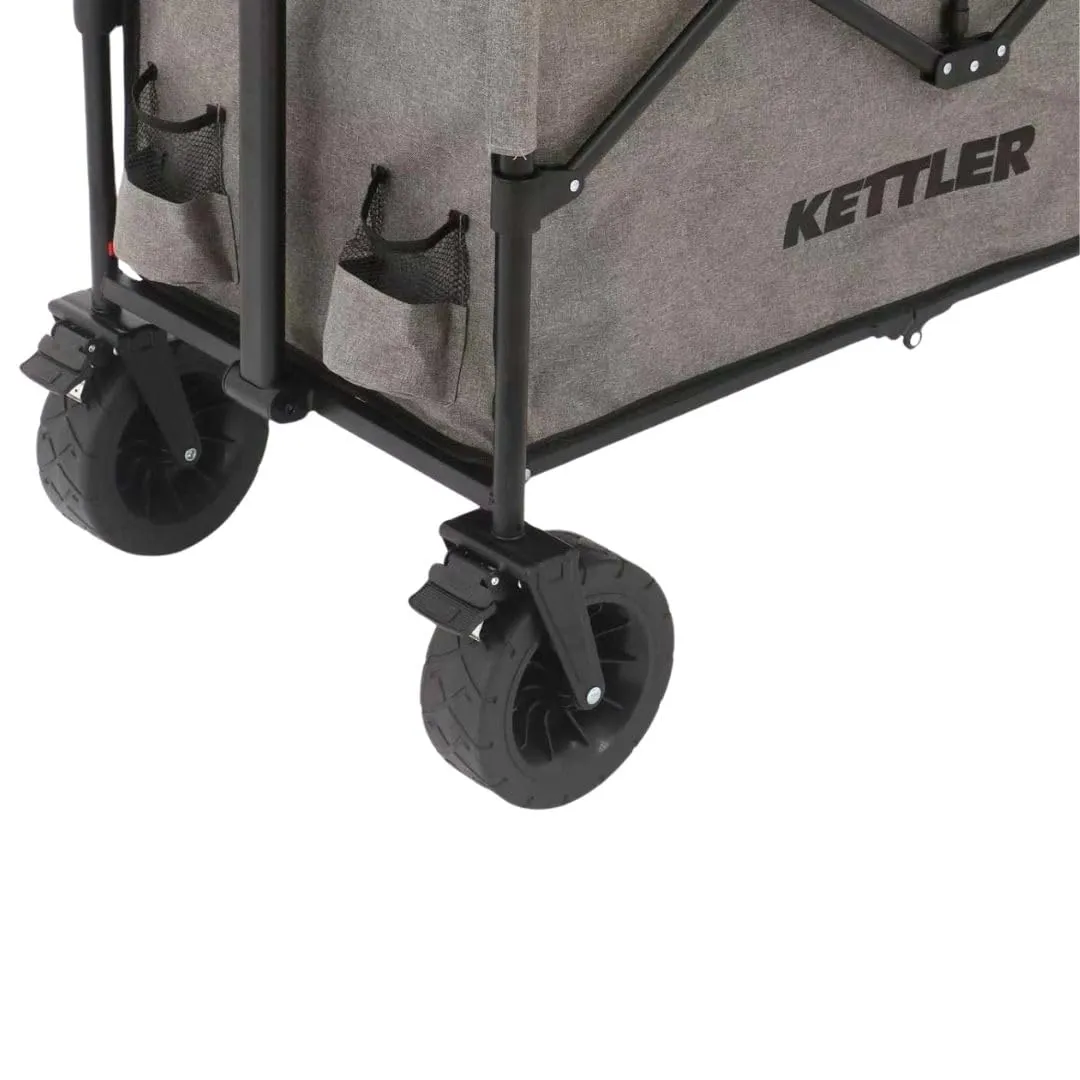 Kettler Easy chariot pliable gris avec frein